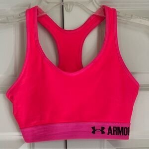 Under Armour Pink Racer Back Sports Bra